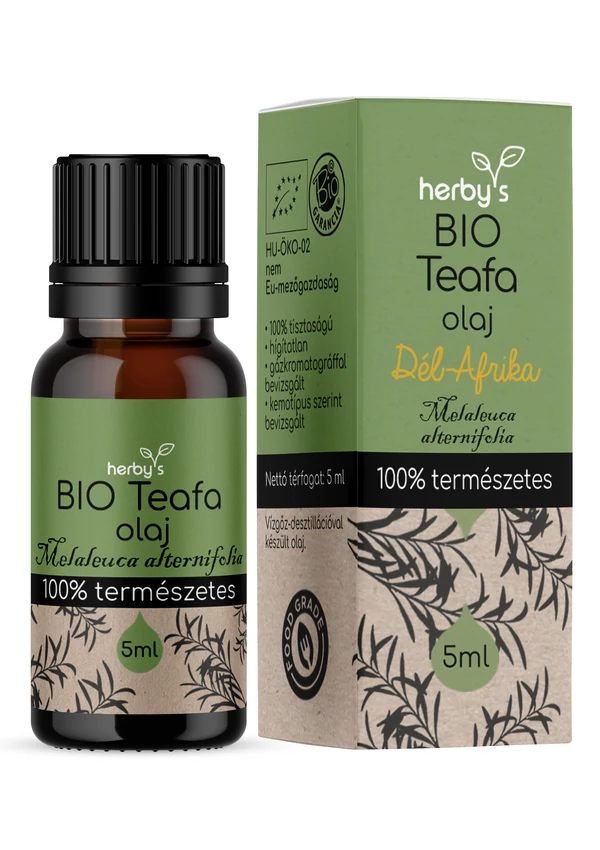 Herby's - BIO Teafa olaj Dél-Afrika 5 ml FOOD GRADE 
