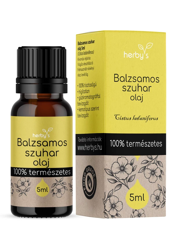 Herby's - Balzsamos szuhar (Cistus) olaj Marokkó 5 ml FOOD GRADE 