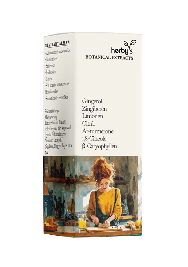 Herby's - Ginger shot (Teljes spektrumú gyömbér kivonat komplex) 5 ml FOOD GRADE 