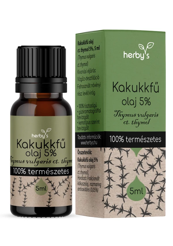 Herby's - Kakukkfű olaj ct.thymol 5% 5 ml FOOD GRADE