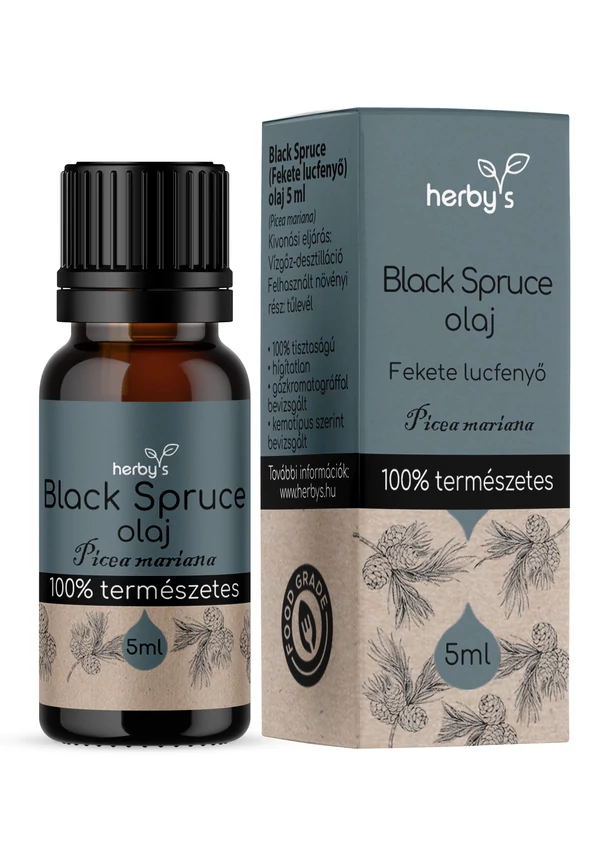 Herby's - Black Spruce (Fekete lucfenyő) olaj 5 ml FOOD GRADE 