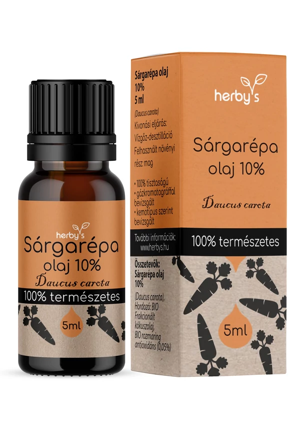 Herby&#039;s - Sárgarépamag olaj 10% 5 ml FOOD GRADE 
