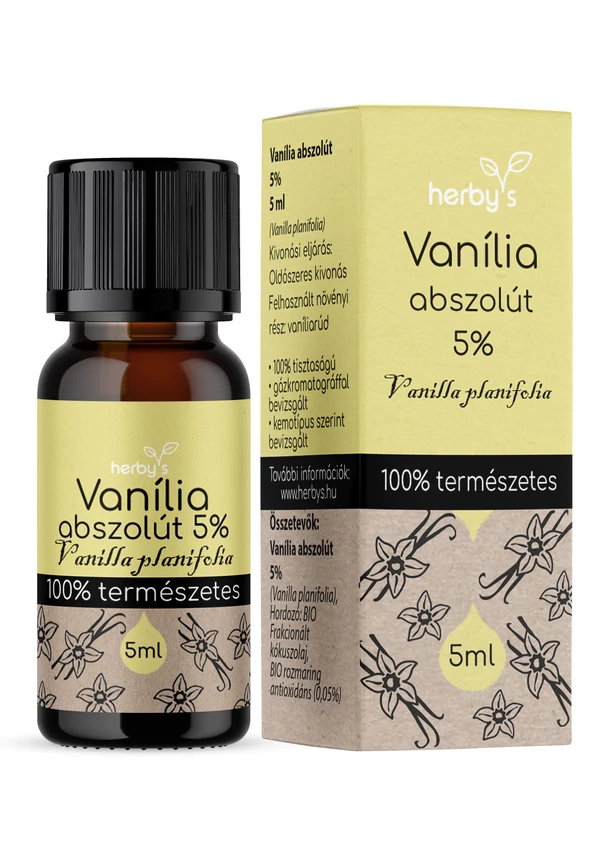 Herby&#039;s - Vanília abszolút 5% 5ml FOOD GRADE 