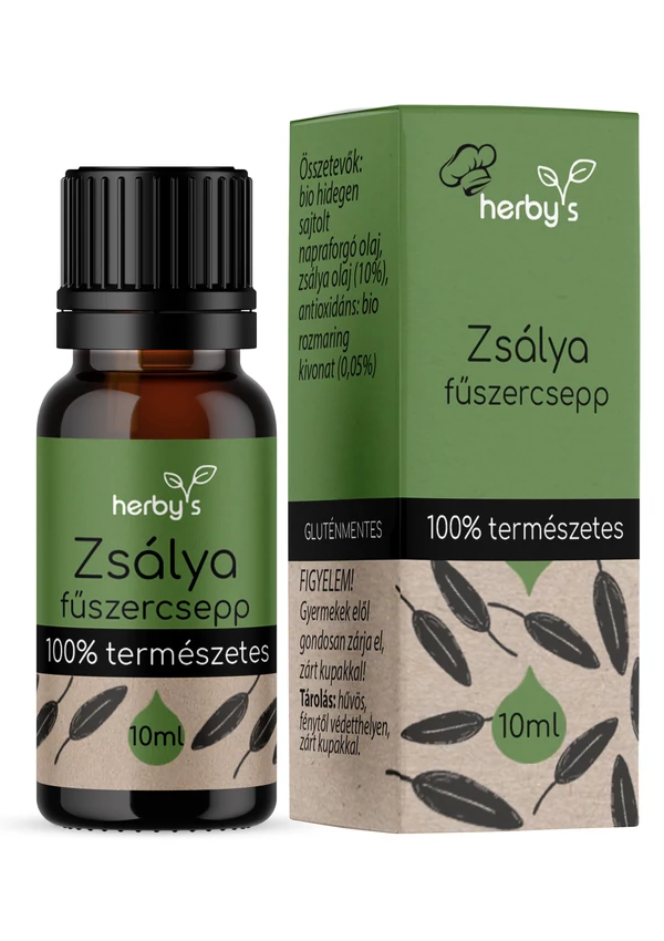 Herby&#039;s - Zsálya fűszercsepp 10 ml 