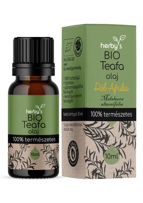 Herby's - BIO Teafa olaj Dél-Afrika 10 ml FOOD GRADE 
