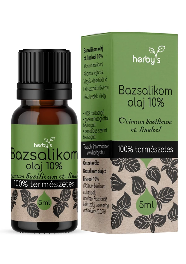 Herby's - Bazsalikom olaj ct. linalool 10% 5 ml FOOD GRADE