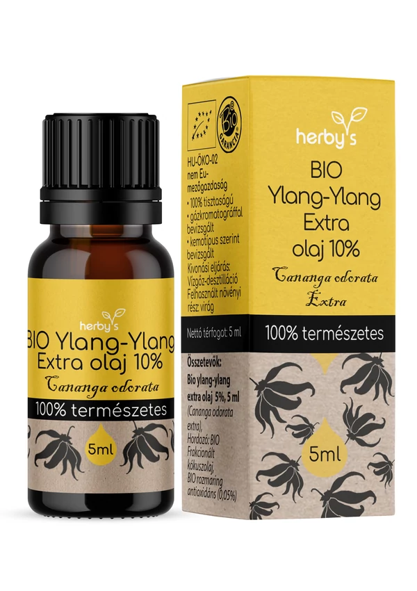 Herby's - BIO Ylang-ylang Extra 10%  olaj 5 ml FOOD GRADE 