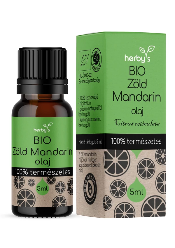 Herby's - BIO Mandarin Zöld olaj 5 ml FOOD GRADE