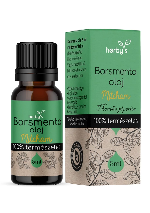 Herby's - Borsmenta (Black Mitcham fajta) olaj 5 ml FOOD GRADE 