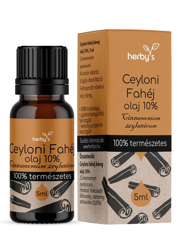 Herby's - Ceyloni fahéj (kéreg) olaj 10% 5 ml FOOD GRADE
