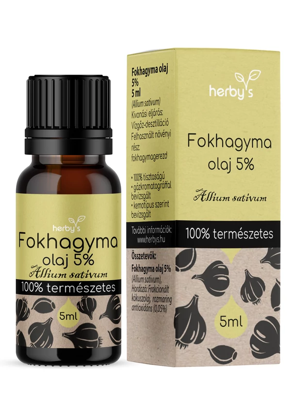 Herby's - Fokhagyma olaj 5% 5 ml FOOD GRADE