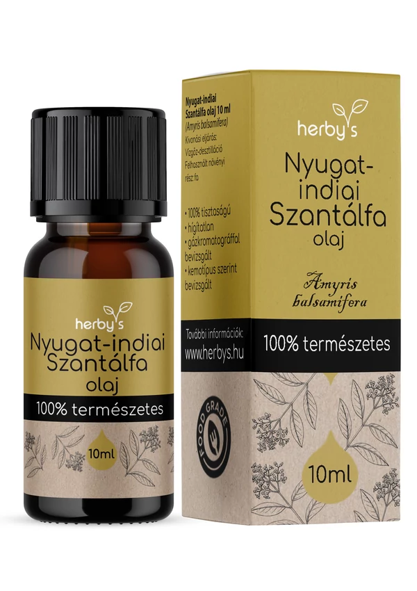 Herby's - Nyugat-indiai Szantálfa olaj 10 ml FOOD GRADE