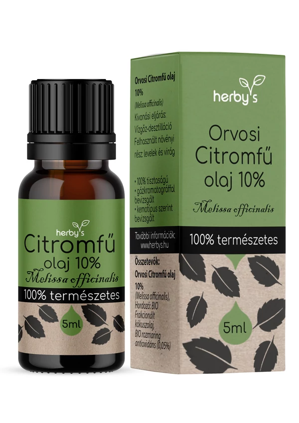 Herby's - Citromfű (orvosi) olaj Melissa 10% 5 ml FOOD GRADE