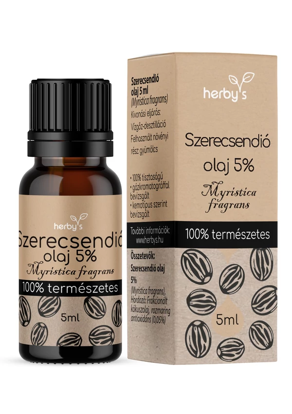 Herby's - Szerecsendió olaj 5% 5 ml FOOD GRADE