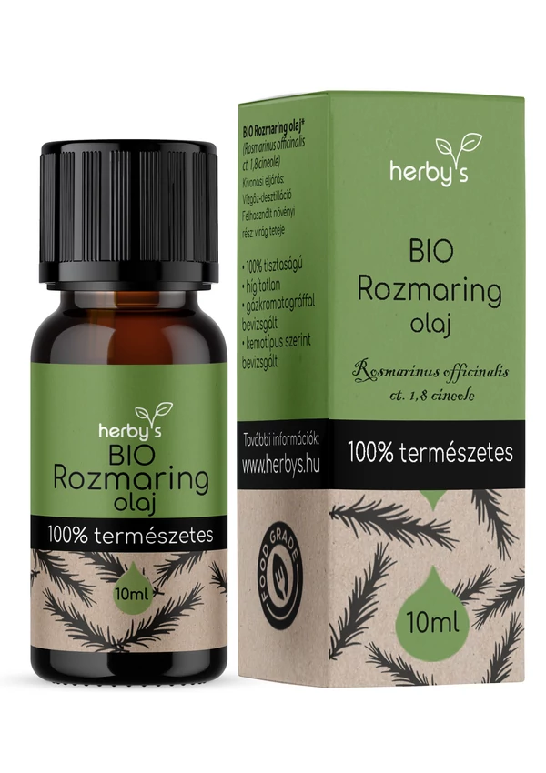 Herby's - BIO Rozmaring olaj ct.1,8 cineole 10 ml FOOD GRADE 